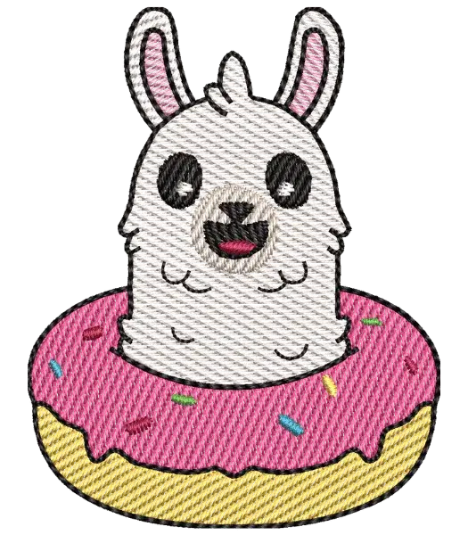 Matriz de Bordado Alpaca no Donut